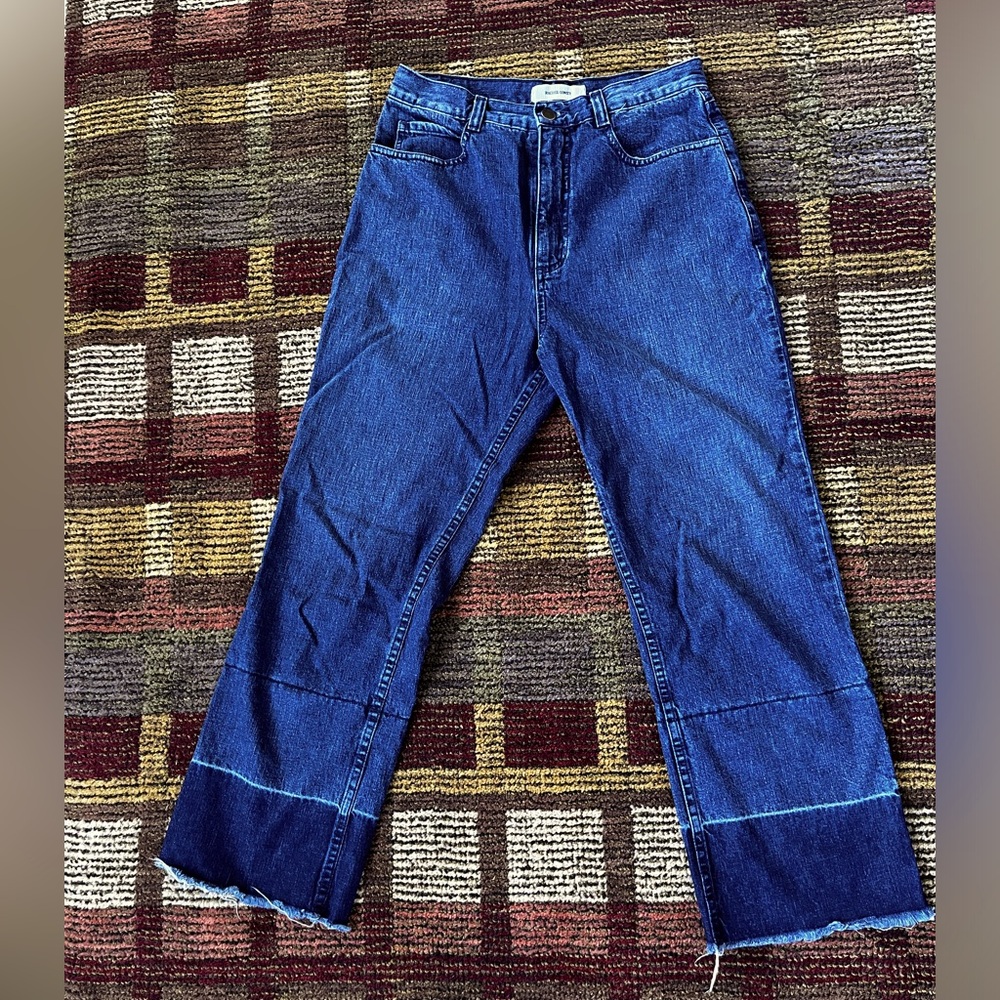 Rachel Comey, High-Waist straight-leg cropped jeans. size 6/28 100% cotton.